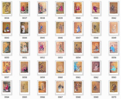 五百罗汉彩色工笔不完全非高清画像素材资料参考81 64.3MB JPG