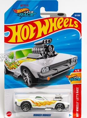 67号 RODGER DODGER 道奇 白色 风火轮合金小跑车
