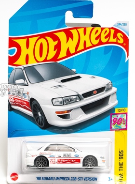 244号 '98 斯巴鲁IMPREZA 22B-STi VERSION 白色风火轮合金小跑车