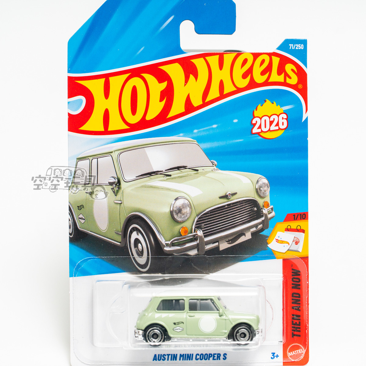 71号 AUSTIN MINI COOPER S 奥斯汀 粉绿色 风火轮合金小跑车