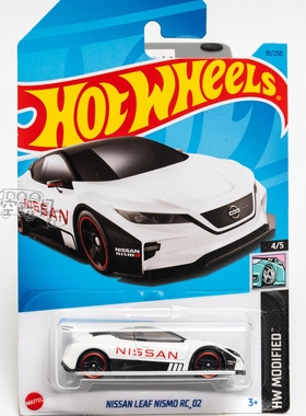 91号 NISSAN LEAF NISMO RC_02 日产 白色 美泰风火轮合金小跑车