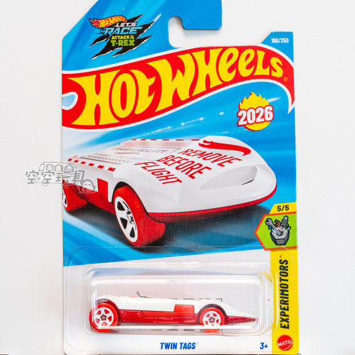 166号 TWIN TAGS 白色 风火轮合金小跑车