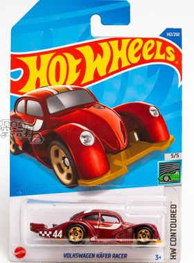142号 VOLKSWAGEN KAFER RACER 大众 深红色美泰风火轮合金小跑车