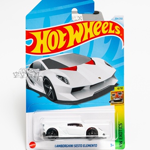 素 204号 第六元 ELEMENTO 白色风火轮合金小跑车 兰博基尼SESTO