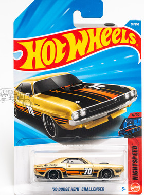 36号 '70 DODGE HEMI CHALLENGER 道奇 金色 风火轮合金小跑车