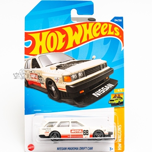 214号 NISSAN MAXIMA DRIFT CAR 日产 米黄色风火轮合金小跑车