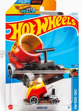 94号 BOOM CAR 红色 美泰风火轮合金小跑车