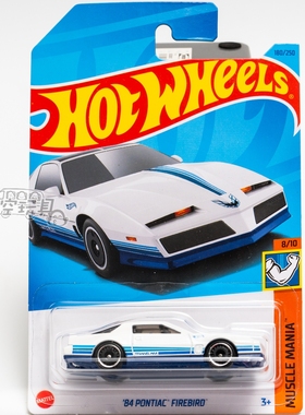 180号 '84 PONTIAC FIRBIRD 庞蒂克 白色 美泰风火轮合金小跑车
