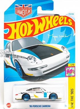 174号 '96 PORSCHE CARRERA 保时捷 白色 风火轮合金小跑车