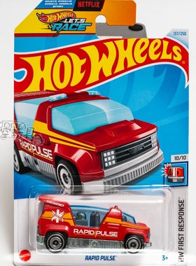 137号 RAPID PUSLE 红色 风火轮合金小跑车