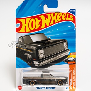 157号 '83 CHEVY SILVERADO 雪佛兰 深灰色 风火轮合金小跑车