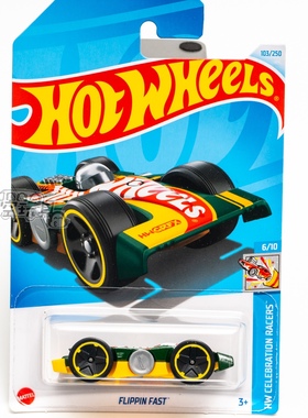 103号 FLIPPIN FAST 黄绿色 风火轮合金小跑车
