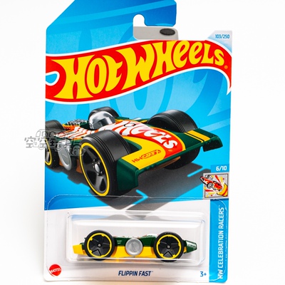 103号 FLIPPIN FAST 黄绿色 风火轮合金小跑车