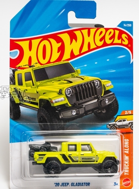 14号 '20 JEEP GLADIATOR 荧光绿色 风火轮合金小跑车