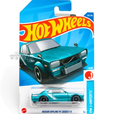 187号 NISSAN SKYLINE HT 2000GT-X 绿色 风火轮合金小跑车