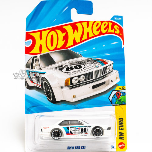 152号 BMW 635 CSI 宝马 白色 风火轮合金小跑车