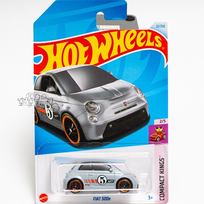 22号 FIAT 500e 菲亚特 灰色 风火轮合金小跑车
