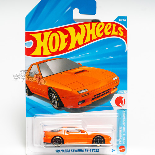 112号 '89 MAZDA SAVANNA RX-7 FC35 马自达 橙色 风火轮小跑车