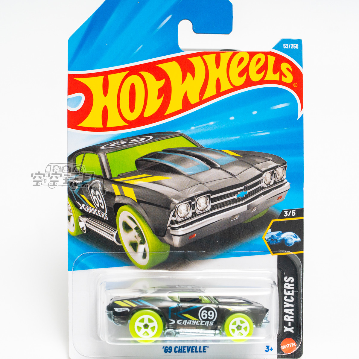 53号 '69 CHEVELLE 雪佛兰 黑色 风火轮合金小跑车