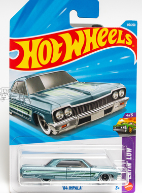 95号 '64 IMPALA 雪佛兰 浅青色 风火轮合金小跑车