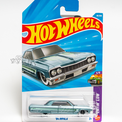 95号 '64 IMPALA 雪佛兰 浅青色 风火轮合金小跑车