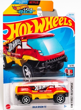 58号 BAJA BISON T5 红色 美泰风火轮合金小跑车