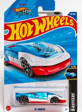 65号 EL VIENTO 蓝白色 风火轮合金小跑车