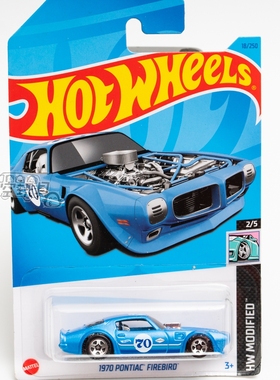 18号 1970 PONTIAC FIRBIRD 庞蒂克 蓝色 美泰风火轮合金小跑车