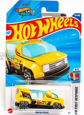 137号 RAPID PULSE 黄色 风火轮合金小跑车