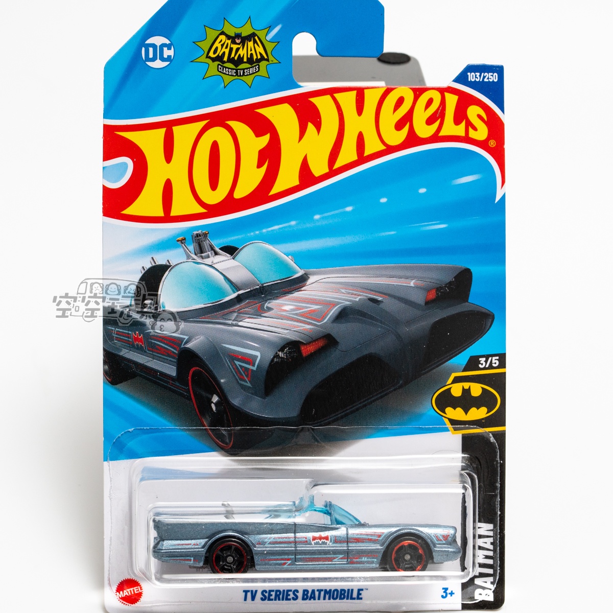 103号 TV SERIES BATMOBILE 蝙蝠侠 蓝灰色 风火轮合金小跑车