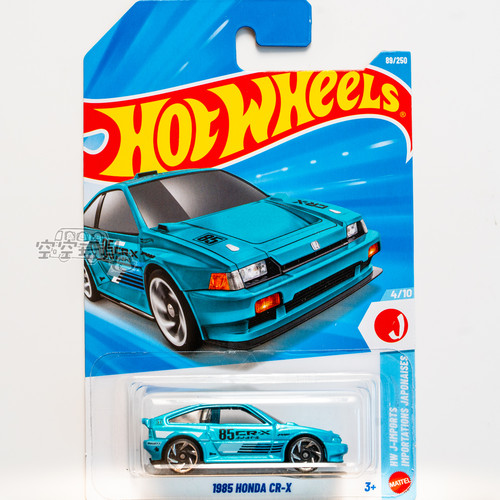 89号 1985 HONDA CR-X 本田 湖水绿色 风火轮合金小跑车