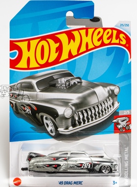 215号 '49 DRAG MERC 水星改装车 银色 风火轮合金小跑车