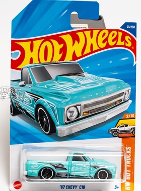 21号 '67 CHEVY C10 雪佛兰 天蓝色 风火轮合金小跑车
