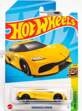 188号 KOENIGSEGG GEMERA 柯尼塞格 黄色 美泰风火轮合金小跑车