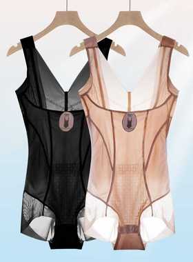 轻薄舒适透气塑形无袖连体衣托胸美体塑身衣收腹打底衣夏款15426