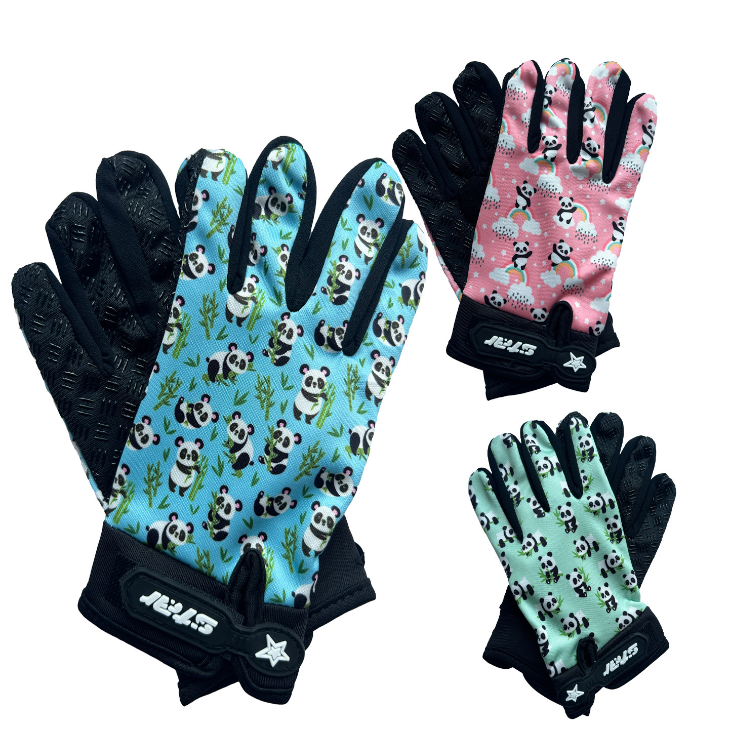 儿童手套薄款分指春秋男女童骑行防滑运动自行车户外透气耐磨学生