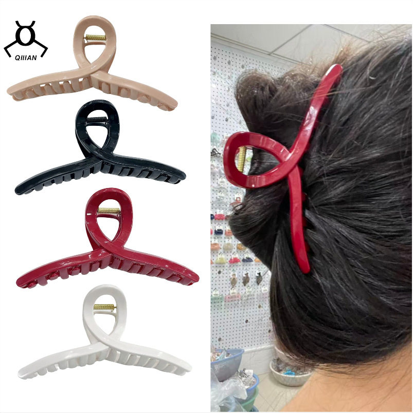 新款软硅胶鲨鱼夹大号发量多13cm交叉设计感防撞抓夹女高级感发夹,饰品/流行首饰/时尚饰品新,民族风发饰,淘宝优惠券,粉丝福利购,淘宝优惠卷