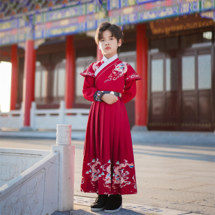 飞鱼服明制锦衣卫幼儿园男孩侠客武侠中国风演出 儿童汉服男童古装