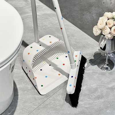 波点带齿扫把簸箕套装