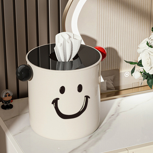 纸巾盒家用客厅茶几餐厅创意小丑多功能卧室桌面收纳奶油风卷纸筒