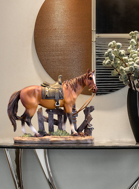 新品美式骏马摆件轻奢家居客厅玄关酒柜电视柜工艺品装饰摆设
