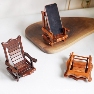 实木椅子手机支架花梨酸枝木中式支撑架创意礼物桌面懒人手机架