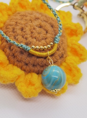 天然大漆珠项链女款轻奢小众设计感高级气质百搭颈链配饰