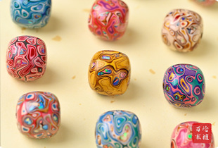 非遗大漆珠12mm镶嵌螺钿天然植物漆单颗散珠手串配饰DIY古风