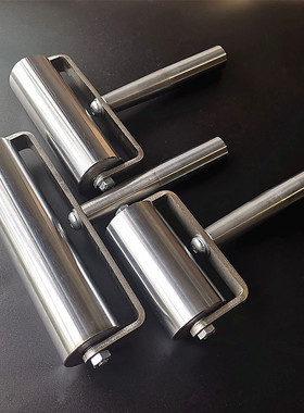 压轮45号钢防水卷材施工压辊实心压滚皮革压边铁滚轮自粘贴排气泡