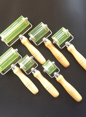 聚氨酯尼龙PU压轮防腐管道维修压辊标签即时贴双面胶压实塑料滚子