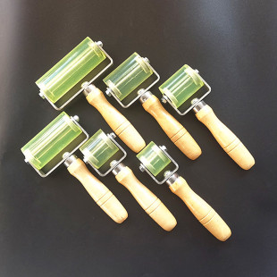 聚氨酯尼龙PU压轮防腐管道维修压辊标签即时贴双面胶压实塑料滚子