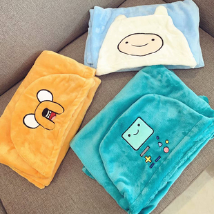 可爱卡通系列阿宝游戏机老皮居家懒人珊瑚绒披风披肩午睡小盖毯毛