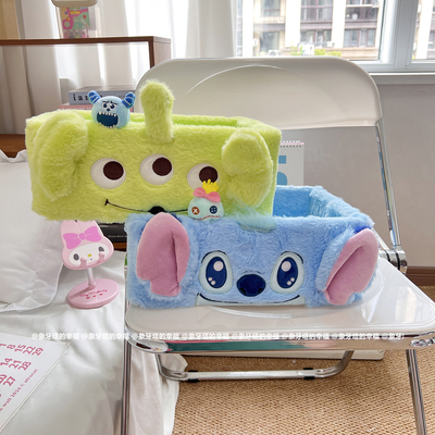 可爱卡通三眼史迪仔桌面收纳盒