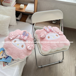 少女心公主小兔小羊花边坐垫办公久坐座椅垫午睡抱枕靠枕礼物